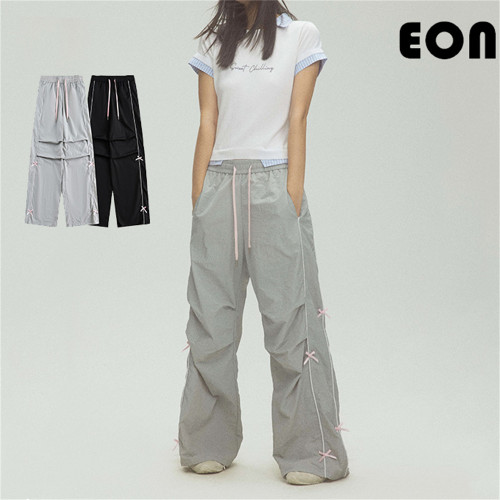 Women Overalls With Bright Thread Pants Anti Splash Trousers Loose pants Wide-leg Pants Casual Pants
