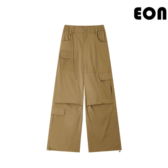 Women Overalls With Bright Thread Pants Anti Splash Trousers Loose pants Wide-leg Pants Casual Pants