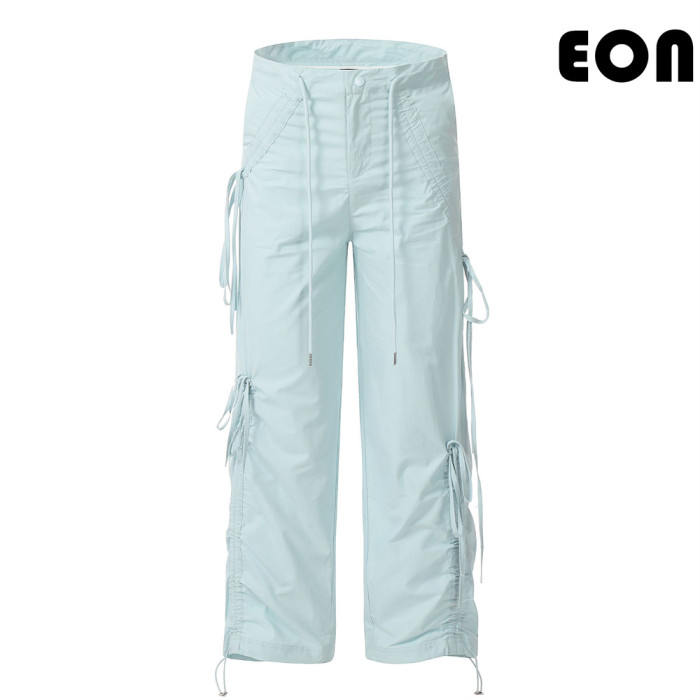 Women Overalls With Bright Thread Pants Anti Splash Trousers Loose pants Wide-leg Pants Casual Pants