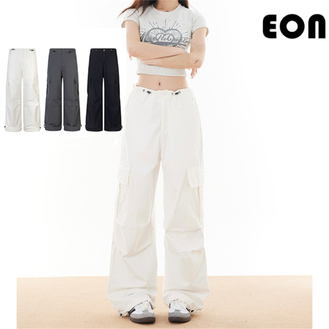 Women Overalls With Bright Thread Pants Anti Splash Trousers Loose pants Wide-leg Pants Casual Pants