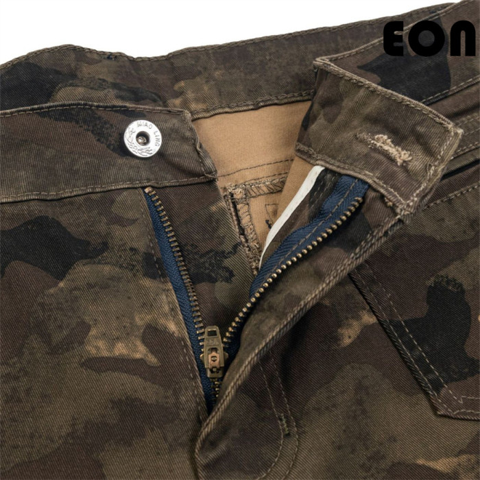 Women Vintage Ripped Wide-leg Jeans Bottoms Pants Trousers Outfits Casual Jeans