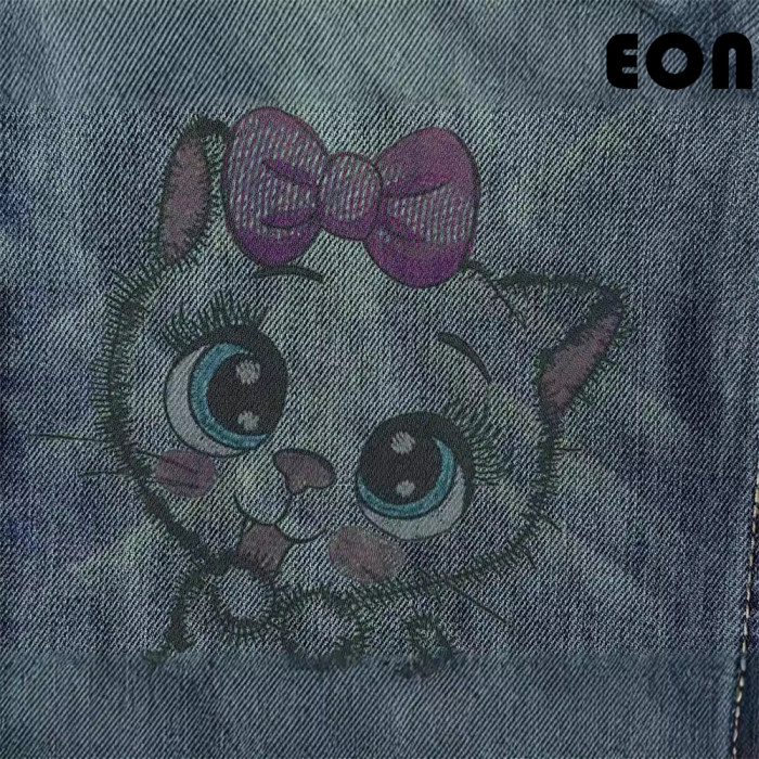 Women Hip Hop Wiped Color Wide-leg Jeans Bottoms Pants Trousers Outfits Casual Jeans