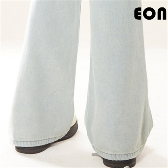 Women Vintage Ripped Wide-leg Jeans Bottoms Pants Trousers Outfits Casual Jeans