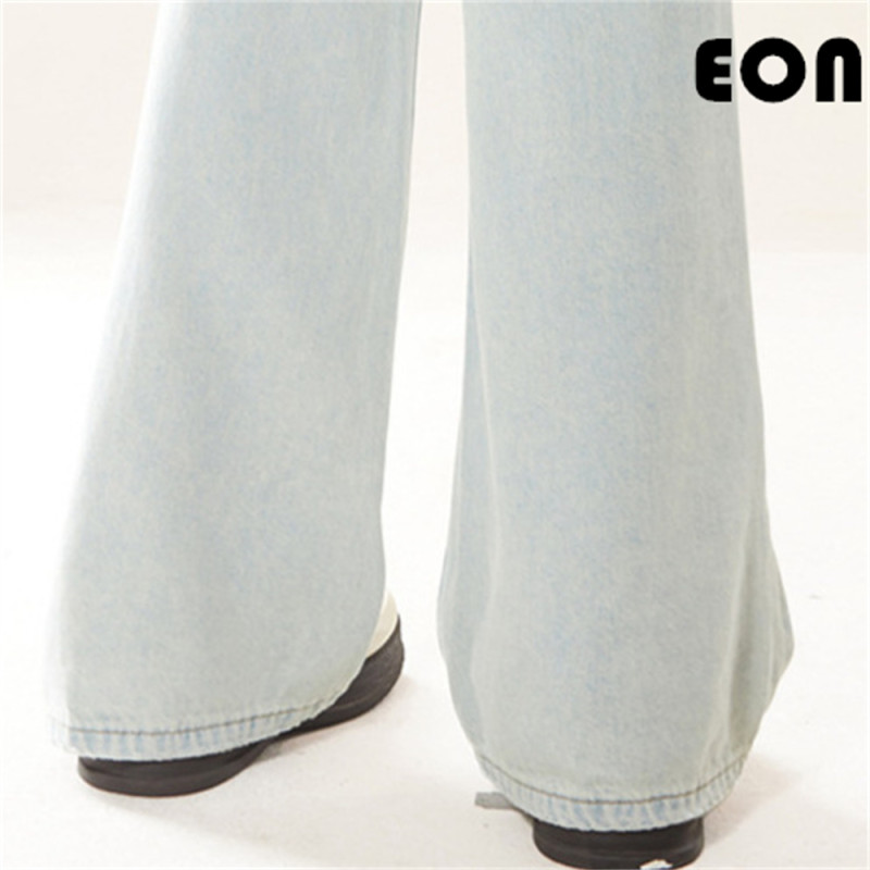 Women Vintage Ripped Wide-leg Jeans Bottoms Pants Trousers Outfits Casual Jeans