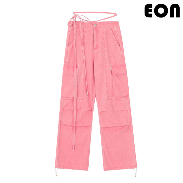 Women Functional Cargo Pants Wide Leg Pants Tracksuit Sport Wear Pant Bottoms Trousers Outfits Casual Pants