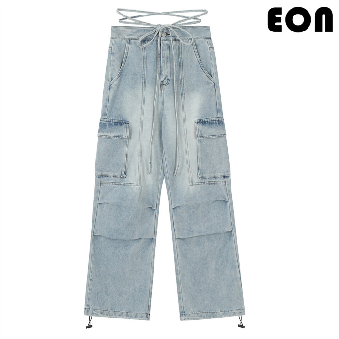 Women Functional Cargo Pants Wide Leg Pants Tracksuit Sport Wear Pant Bottoms Trousers Outfits Casual Pants