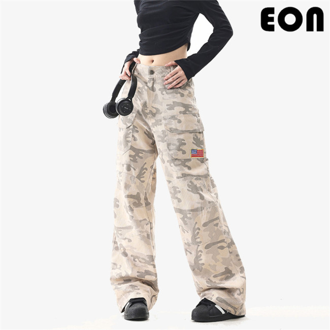 Women Functional Cargo Pants Wide Leg Pants Tracksuit Sport Wear Pant Bottoms Trousers Outfits Casual Pants