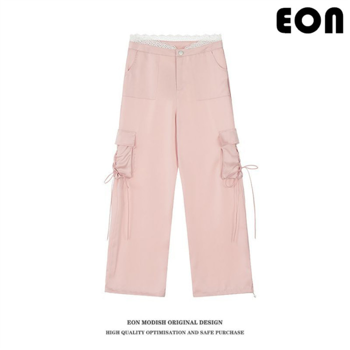 Women Functional Cargo Pants Wide Leg Pants Tracksuit Sport Wear Pant Bottoms Trousers Outfits Casual Pants