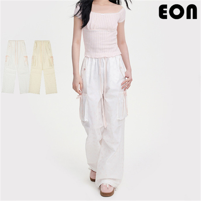 Women Overalls With Bright Thread Pants Anti Splash Trousers Loose pants Wide-leg Pants Casual Pants