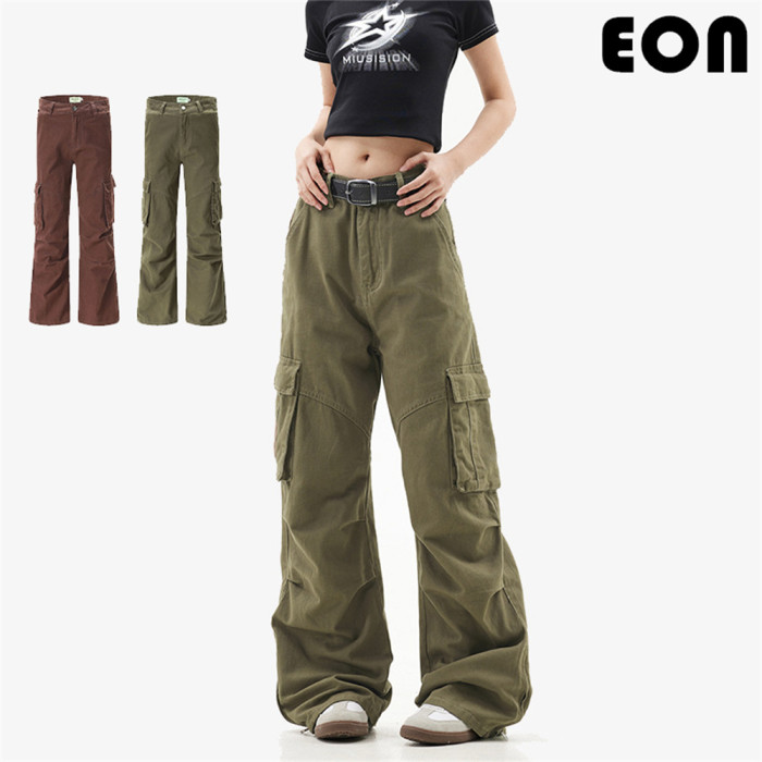 Women Functional Cargo Pants Wide Leg Pants Tracksuit Sport Wear Pant Bottoms Trousers Outfits Casual Pants