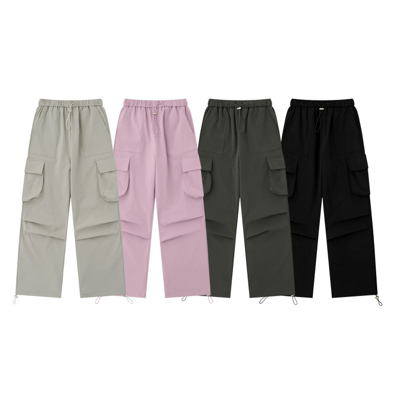 Women Functional Cargo Pants Wide Leg Pants Tracksuit Sport Wear Pant Bottoms Trousers Outfits Casual Pants