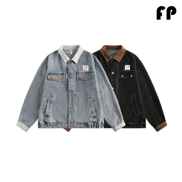 Women Jackets Hooded Lapel Jackets Windbreaker Denim Jackets