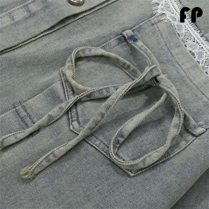 Women Jackets Hooded Lapel Jackets Windbreaker Denim Jackets