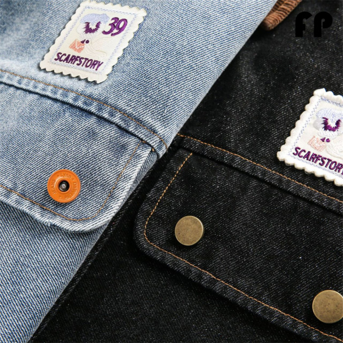 Women Jackets Hooded Lapel Jackets Windbreaker Denim Jackets