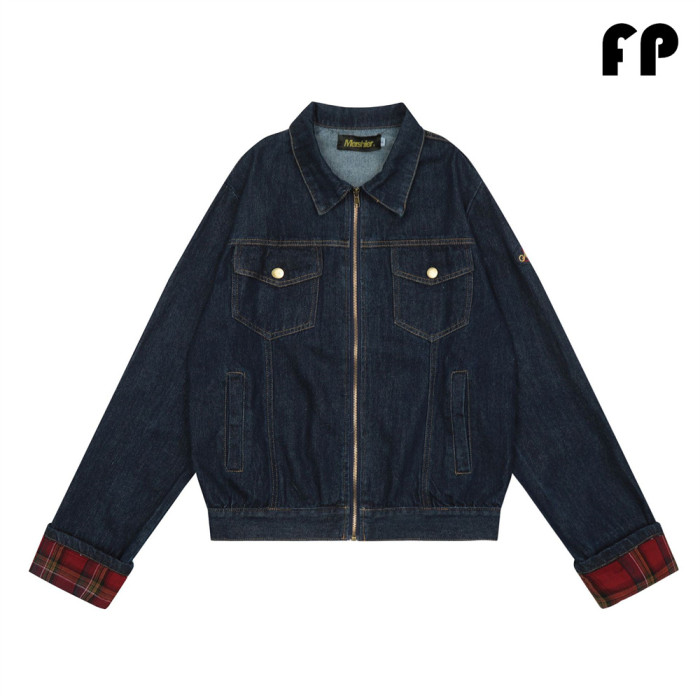 Women Jackets Hooded Lapel Jackets Windbreaker Denim Jackets