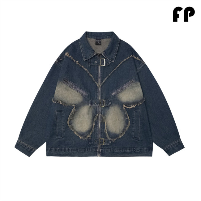 Women Jackets Hooded Lapel Jackets Windbreaker Denim Jackets