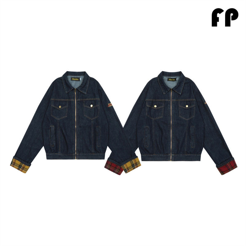 Women Jackets Hooded Lapel Jackets Windbreaker Denim Jackets