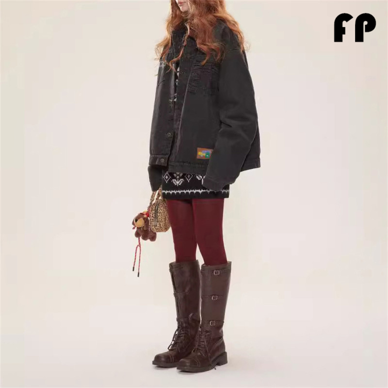 Women Jackets Hooded Lapel Jackets Windbreaker Denim Jackets