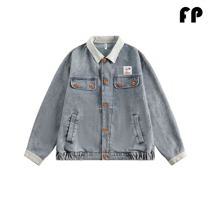 Women Jackets Hooded Lapel Jackets Windbreaker Denim Jackets