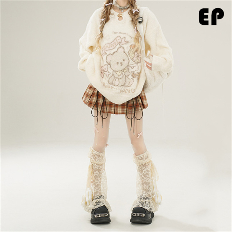 Women Knitted Sweater Pullover Pullover Cardigan Ripped Top