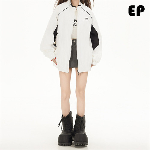 Women Jackets Hooded Lapel Jackets Windbreaker Coats