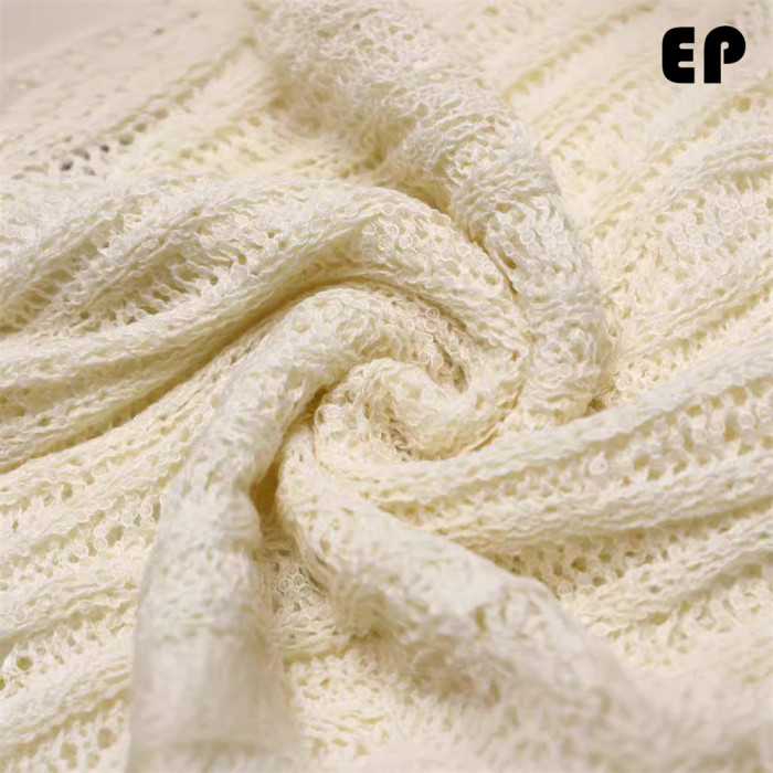 Women Knitted Sweater Pullover Pullover Cardigan Ripped Top