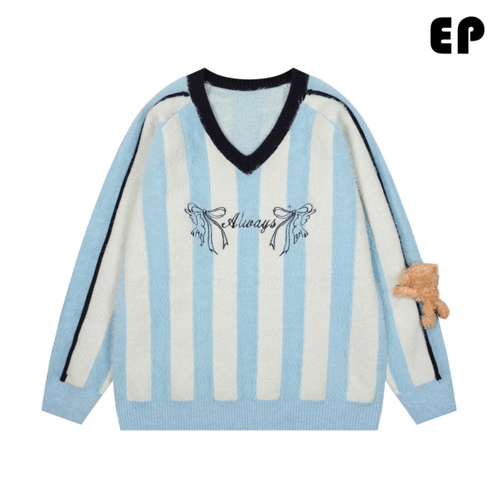 Women Knitted Sweater Pullover Pullover Cardigan Ripped Top