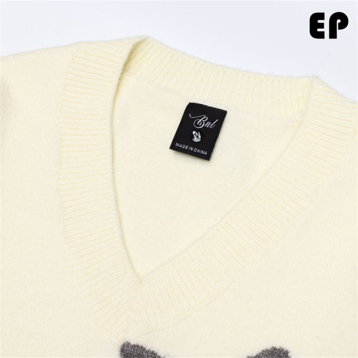 Women Knitted Sweater Pullover Pullover Cardigan Ripped Top