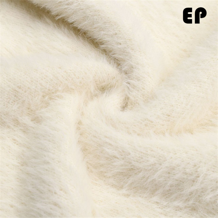 Women Knitted Sweater Pullover Pullover Cardigan Ripped Top