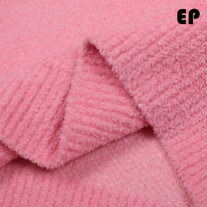 Women Knitted Sweater Pullover Pullover Cardigan Ripped Top