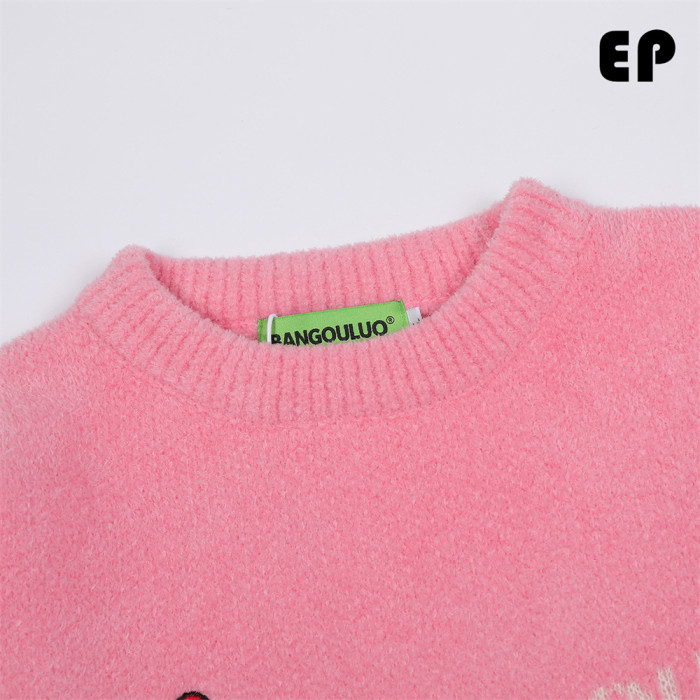 Women Knitted Sweater Pullover Pullover Cardigan Ripped Top