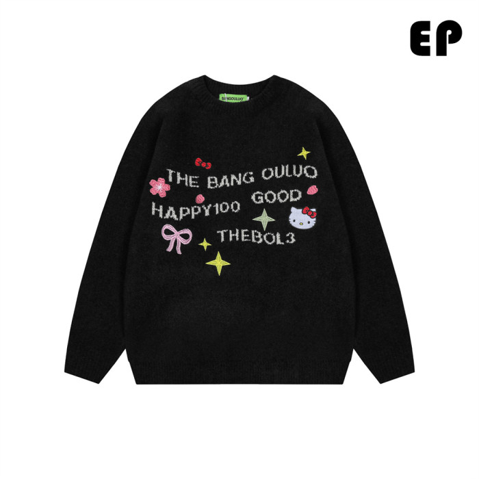 Women Knitted Sweater Pullover Pullover Cardigan Ripped Top