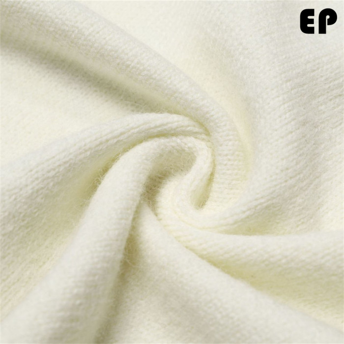 Women Knitted Sweater Pullover Pullover Cardigan Ripped Top