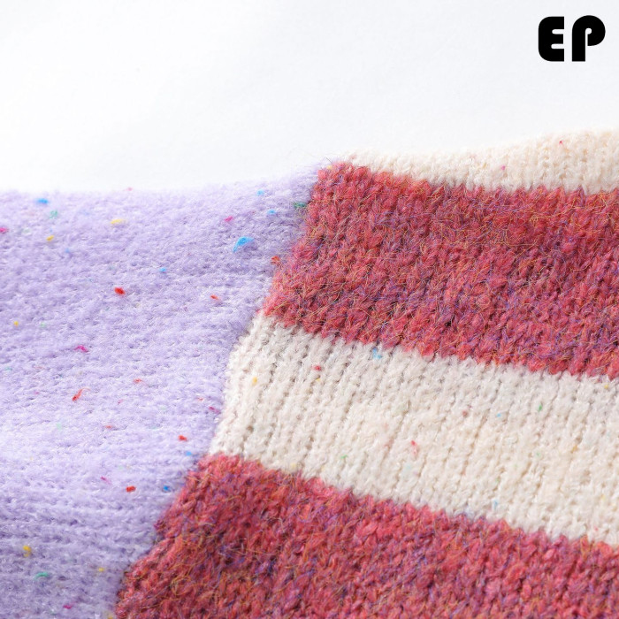 Women Knitted Sweater Pullover Pullover Cardigan Ripped Top