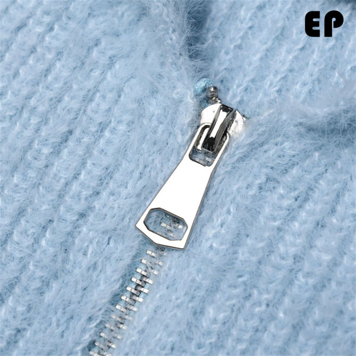 Women Knitted Sweater Pullover Pullover Cardigan Ripped Top