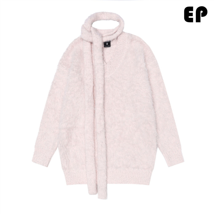 Women Knitted Sweater Pullover Pullover Cardigan Ripped Top