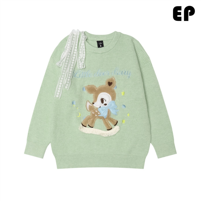 Women Knitted Sweater Pullover Pullover Cardigan Ripped Top