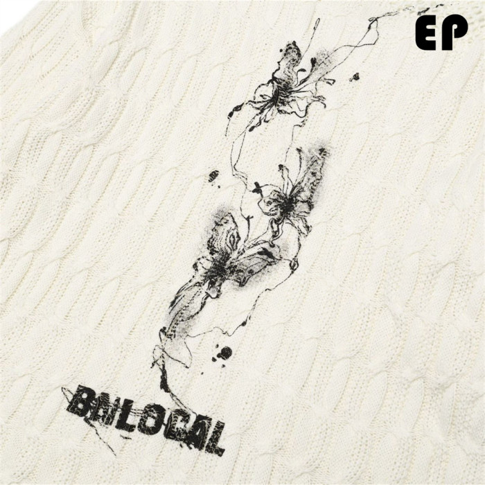 Women Knitted Sweater Pullover Pullover Cardigan Ripped Top