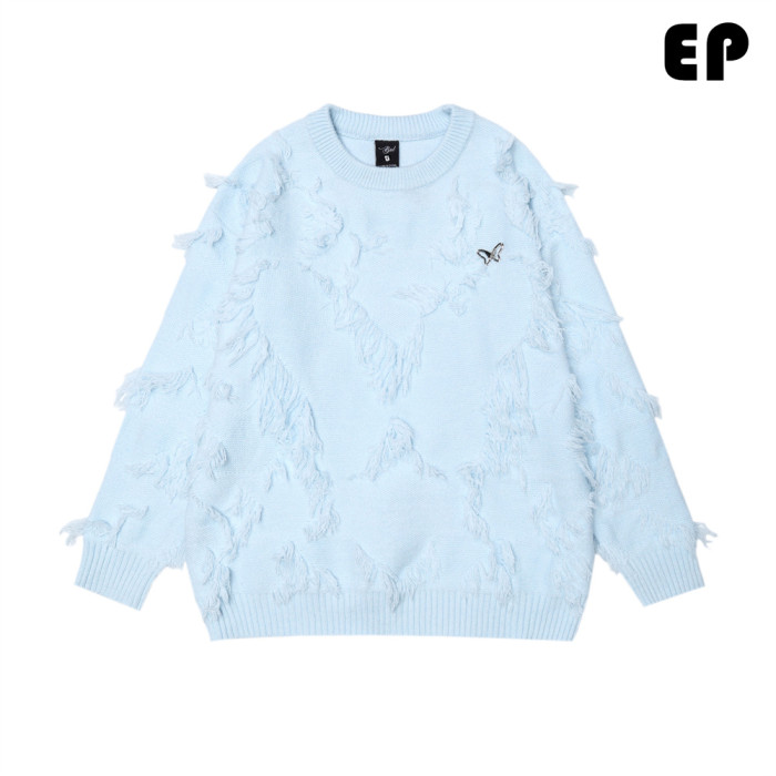 Women Knitted Sweater Pullover Pullover Cardigan Ripped Top