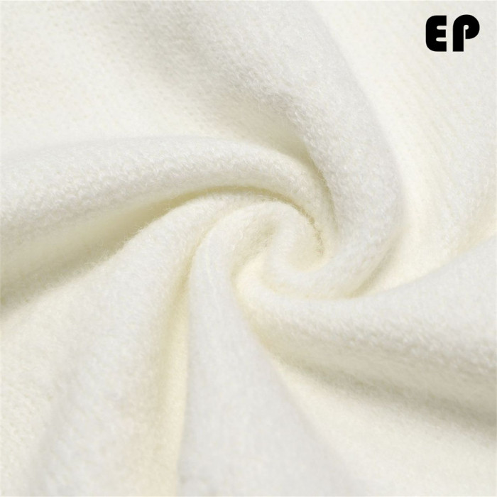 Women Knitted Sweater Pullover Pullover Cardigan Ripped Top