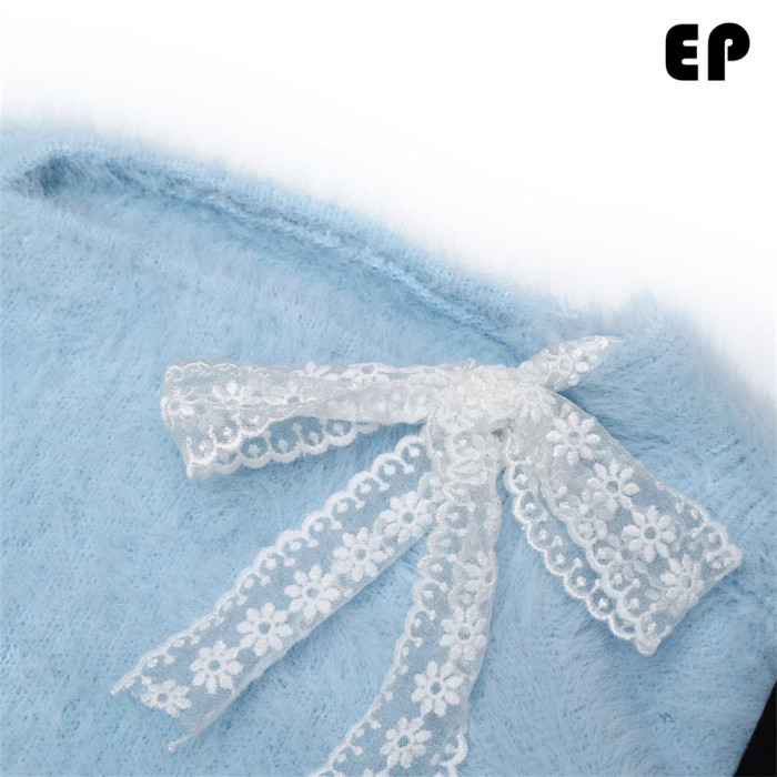 Women Knitted Sweater Pullover Pullover Cardigan Ripped Top