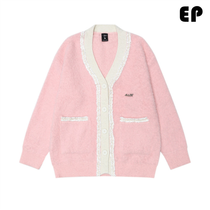 Women Knitted Sweater Pullover Pullover Cardigan Ripped Top