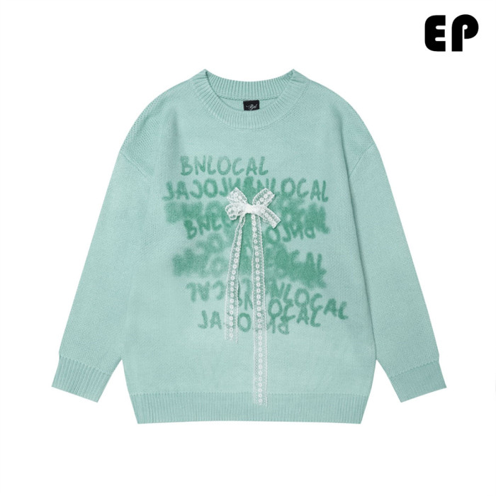 Women Knitted Sweater Pullover Pullover Cardigan Ripped Top