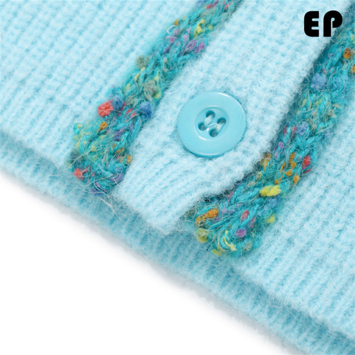 Women Knitted Sweater Pullover Pullover Cardigan Ripped Top