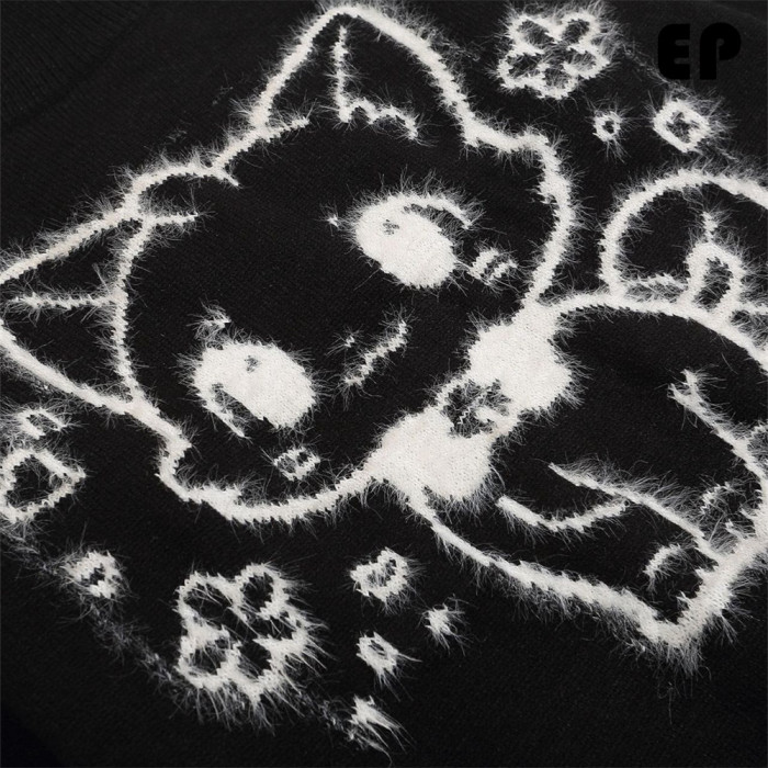 Women Knitted Sweater Pullover Pullover Cardigan Ripped Top