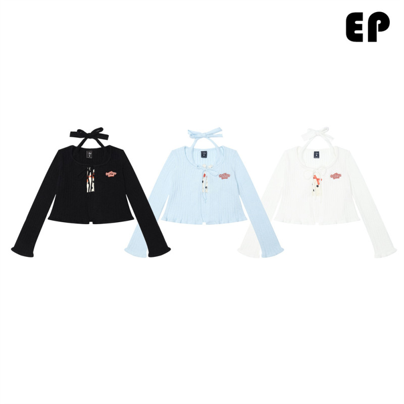 Women Knitted Sweater Pullover Pullover Cardigan Ripped Top