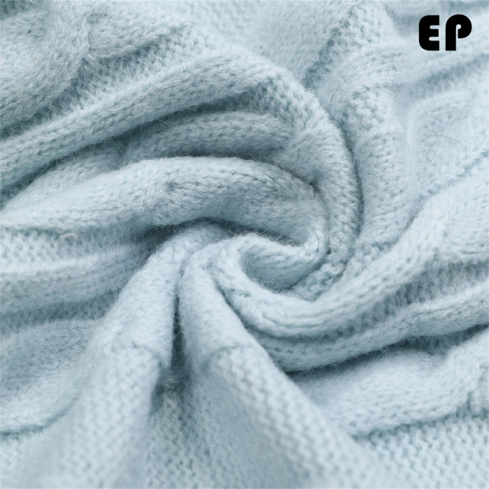 Women Knitted Sweater Pullover Pullover Cardigan Ripped Top