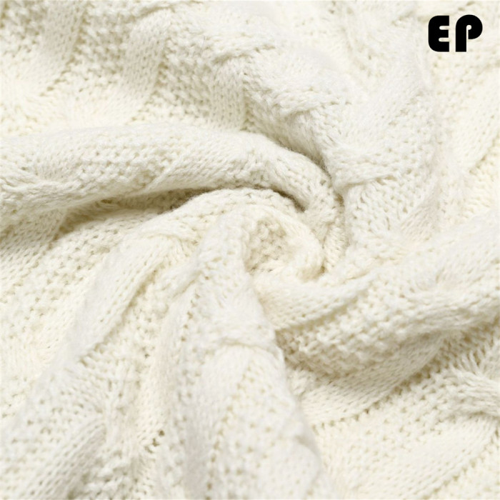 Women Knitted Sweater Pullover Pullover Cardigan Ripped Top