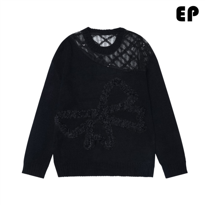 Women Knitted Sweater Pullover Pullover Cardigan Ripped Top