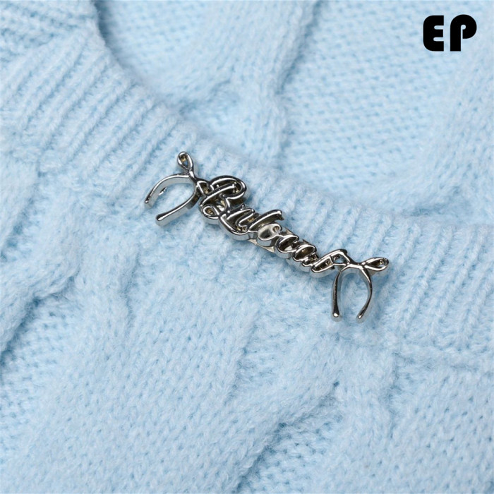 Women Knitted Sweater Pullover Pullover Cardigan Ripped Top